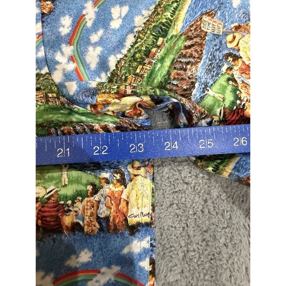 VTG 90s Reyn Spooner Guy Buffet Hawaiian Shirt Men's L Golf Landscape Rainbow - Picture 4 of 8